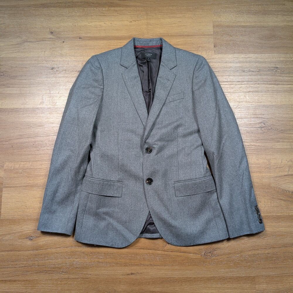 J. Crew Ludlow Blazer Women's Size 6 Gray 100% Wool Vitale Barberis Canonico
